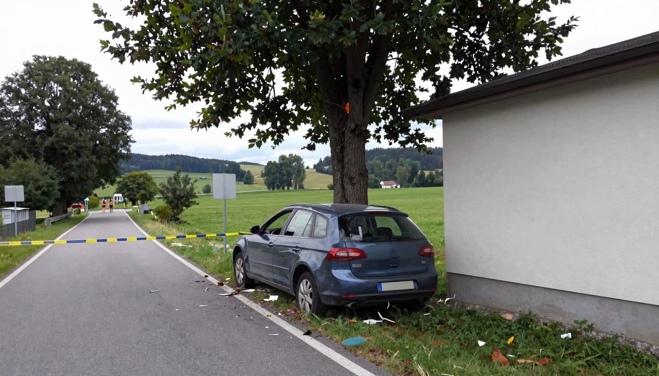 64-year-old dies at the scene after leaving the road in Lower Austria