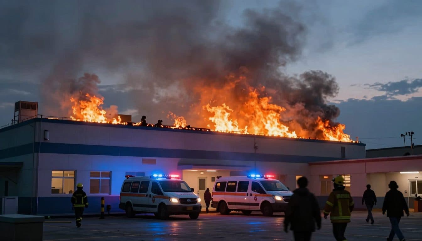 Roof Fire at Hospital in Ludwigslust: Two Dead and at Least 34 Injured