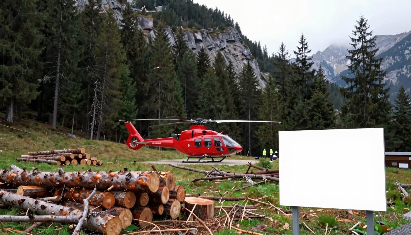 63-year-old struck by tree and injured during forestry work on the Großvolderberg