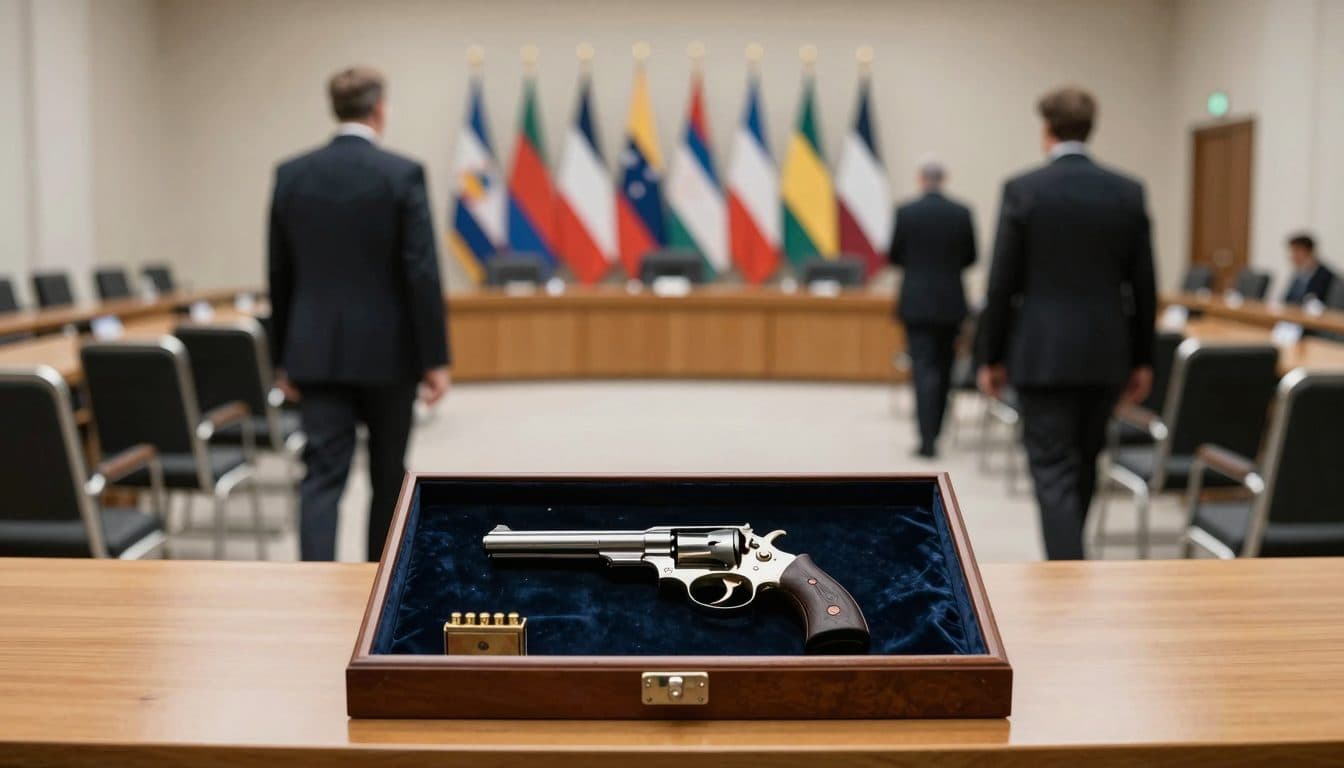 Revolver and Ammunition as Host Gift: Erdoğan Surprises NATO Summit Participants with Live Weapons
