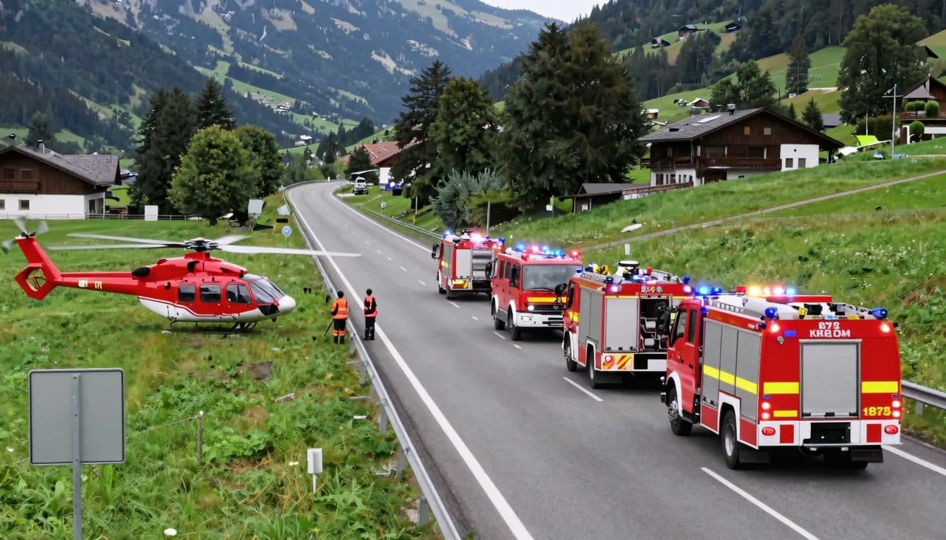 Motorcyclist seriously injured on B72 in Krieglach – helicopter deployed