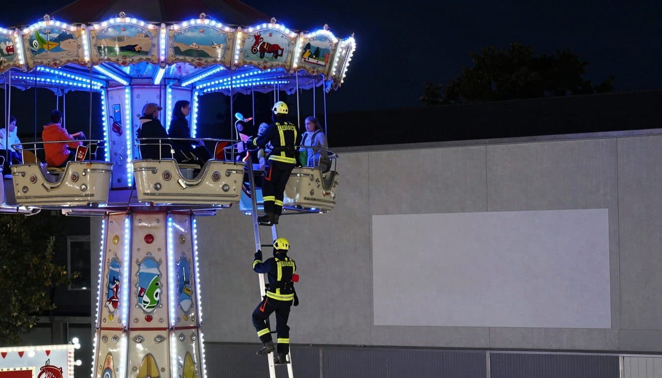 Around 20 people stuck in chain carousel at Hamburger Dom