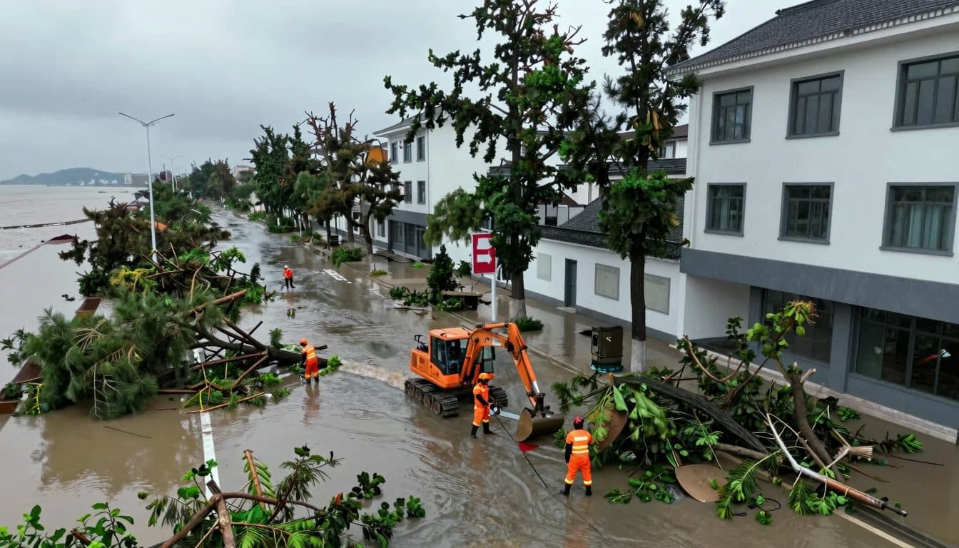 Typhoon Bavi Weakens After Striking China's East Coast as Strongest Storm of the Year