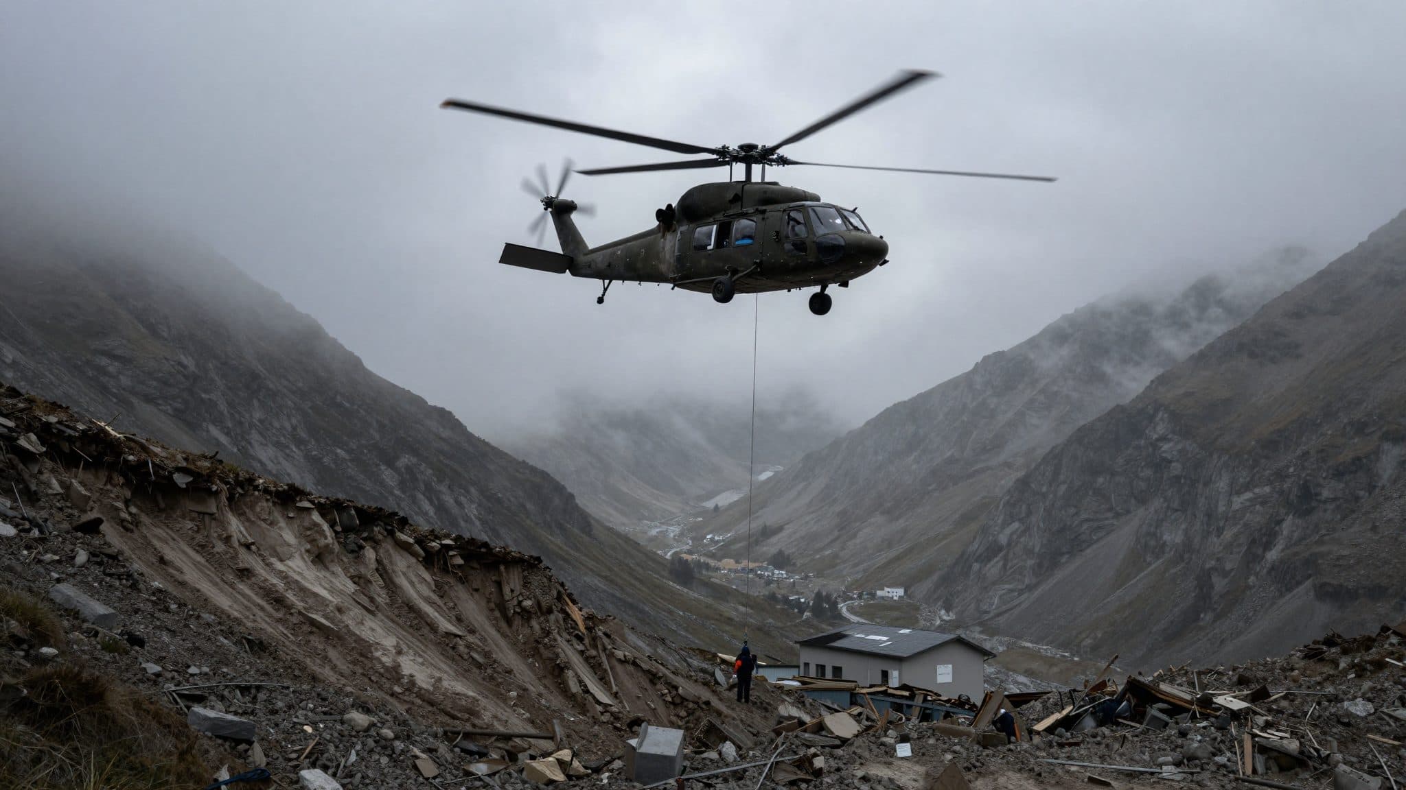 Austrian Armed Forces begin evacuation in Kaunertal with two helicopters