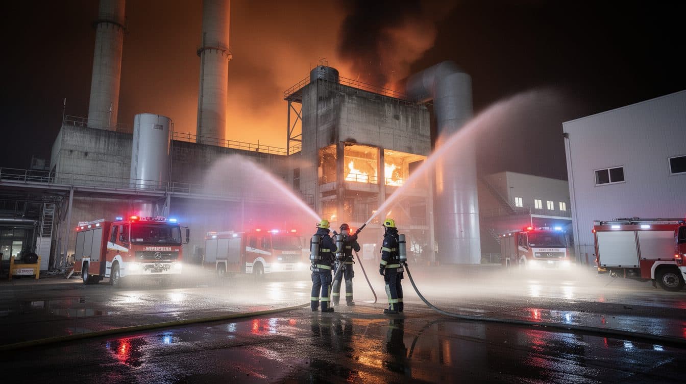 Fire in Dresden heating plant: 59-year-old suffers smoke inhalation