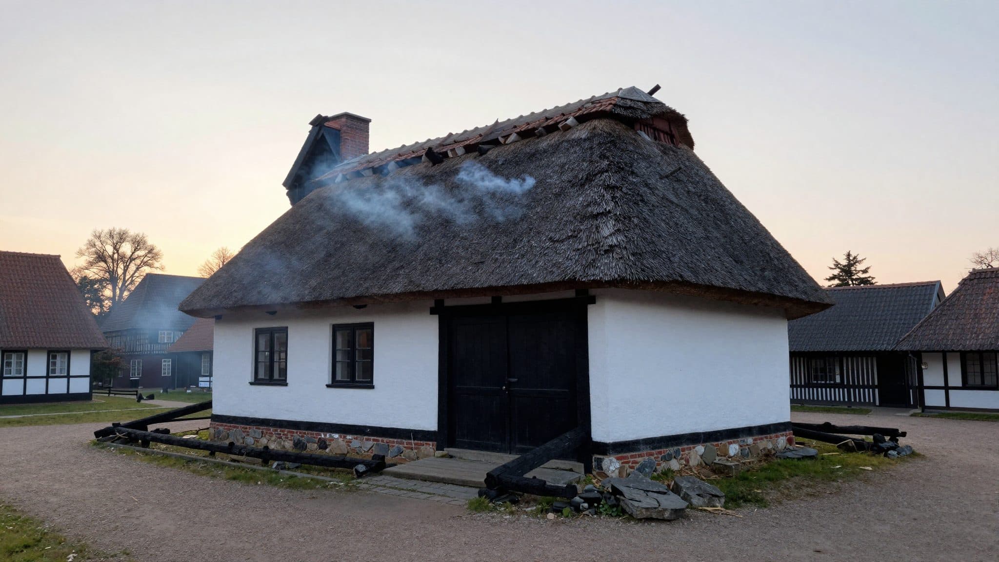 Historic Thatched-Roof House in Molfsee Open-Air Museum Completely Destroyed by Fire