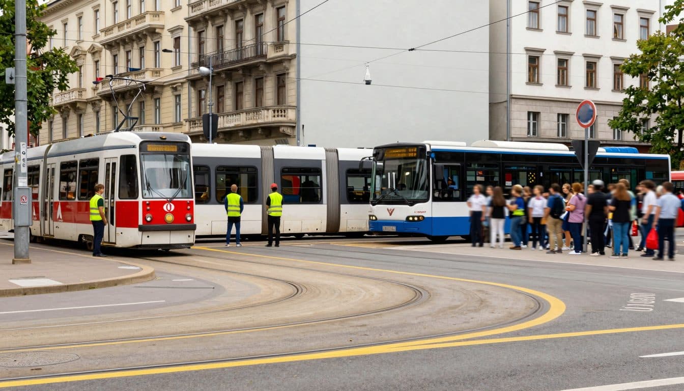 Bus collides with tram on Mariahilfer Gürtel: Three passengers slightly injured