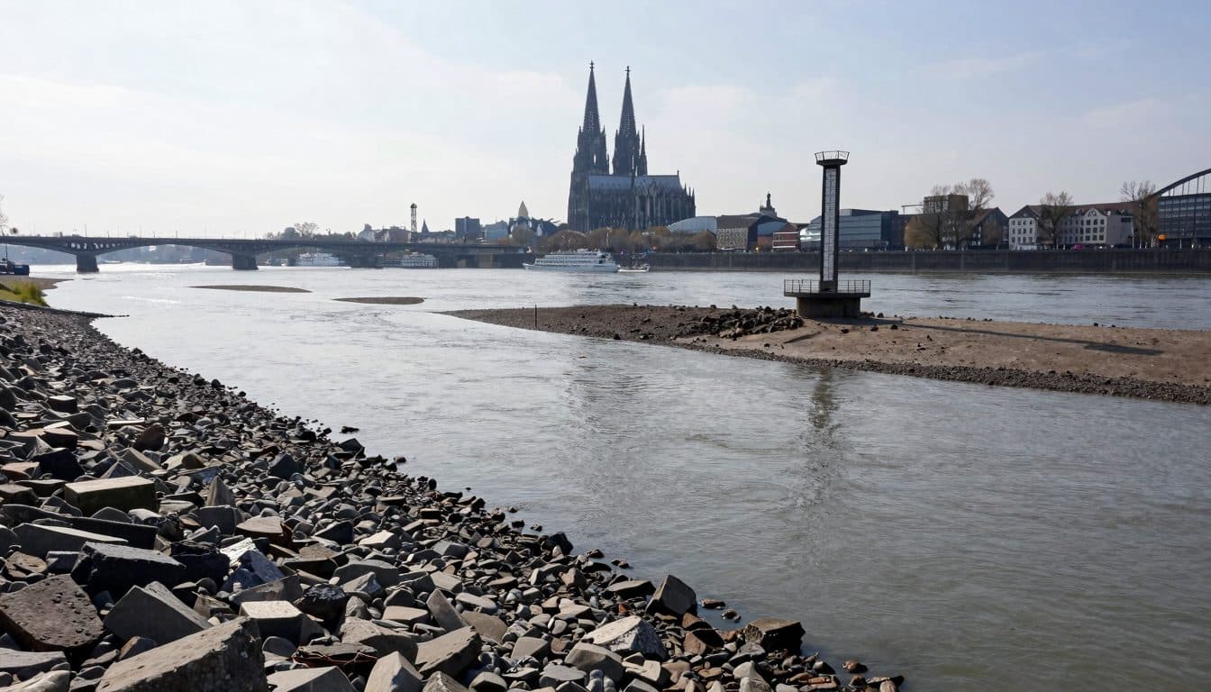 Rhine water level continues to drop: Cologne reports new record low