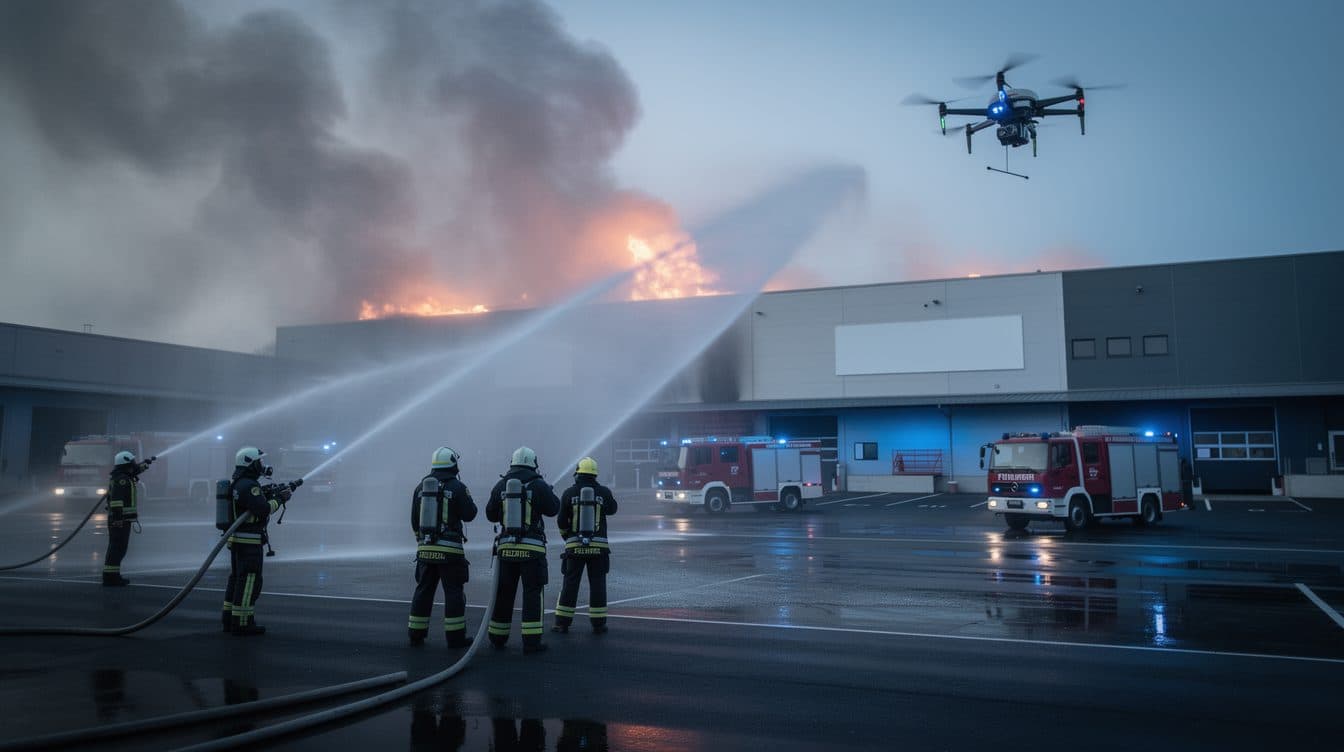 Major fire in Chemnitz-Bernsdorf: Warehouse of a recycling company has been ablaze since Monday afternoon