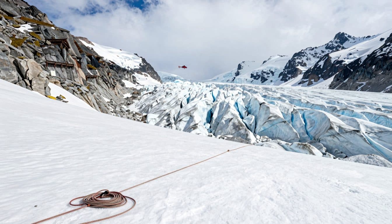Mountaineer falls into crevasse in the Stubai Alps