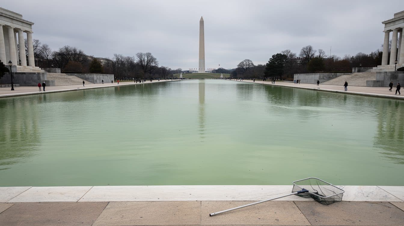 Algae in the Reflecting Pool: Trump's Million-Dollar Renovation Proves Short-Lived Success