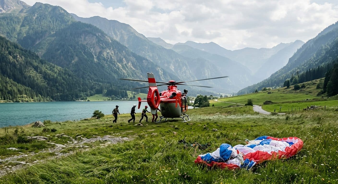 18-year-old paraglider crashes from around 150 meters in Greifenburg