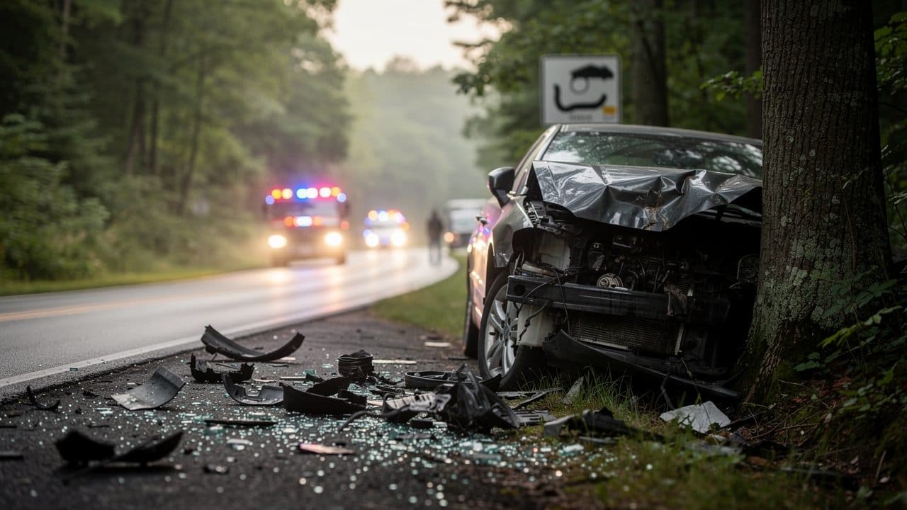 Serious traffic accident near Zwettl: Car crashes into tree, five injured