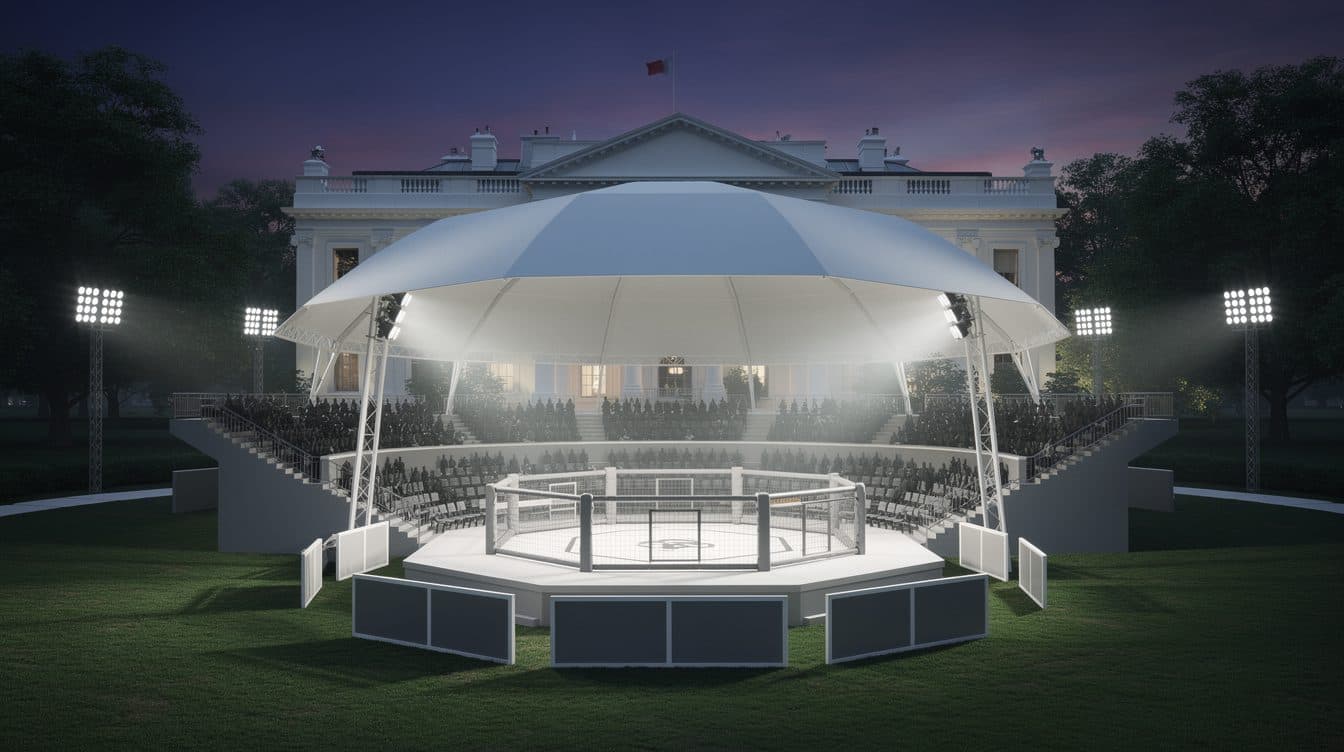 UFC Cage Fights on the White House South Lawn for Trump's 80th Birthday
