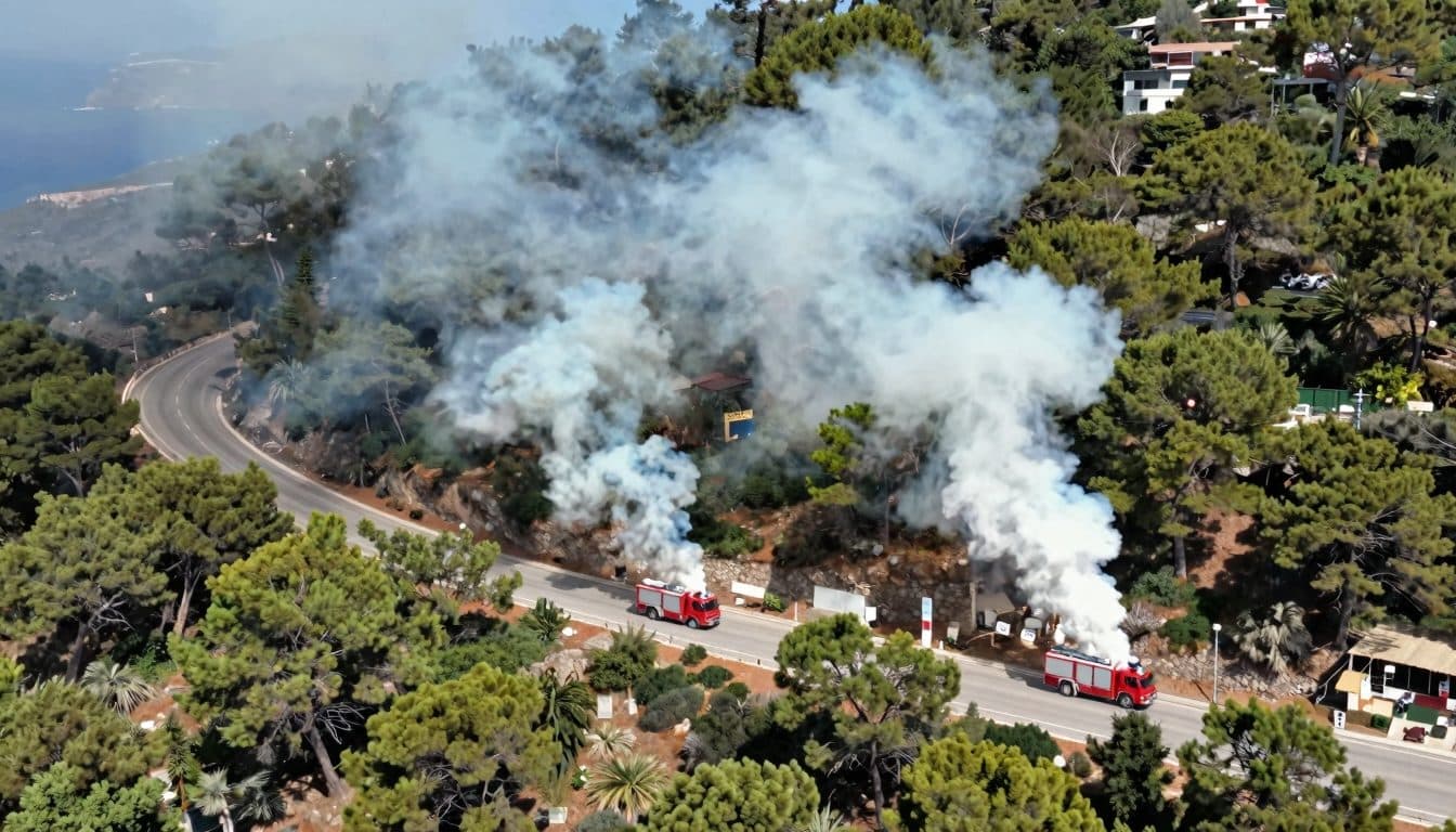 Forest fire on the Aegean island of Skyros: Firefighters battle flames since Saturday afternoon