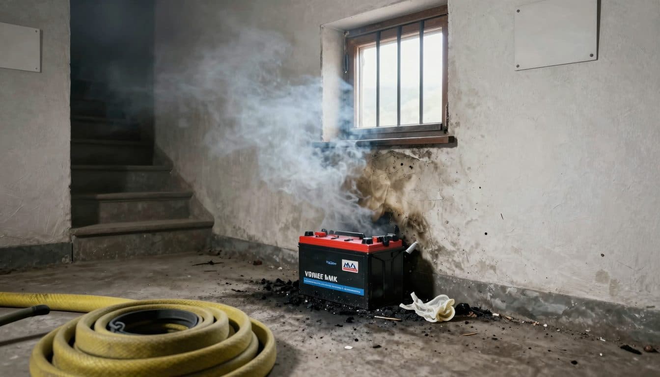 E-Bike battery triggers residential house fire in Klam – resident and daughter escape in time