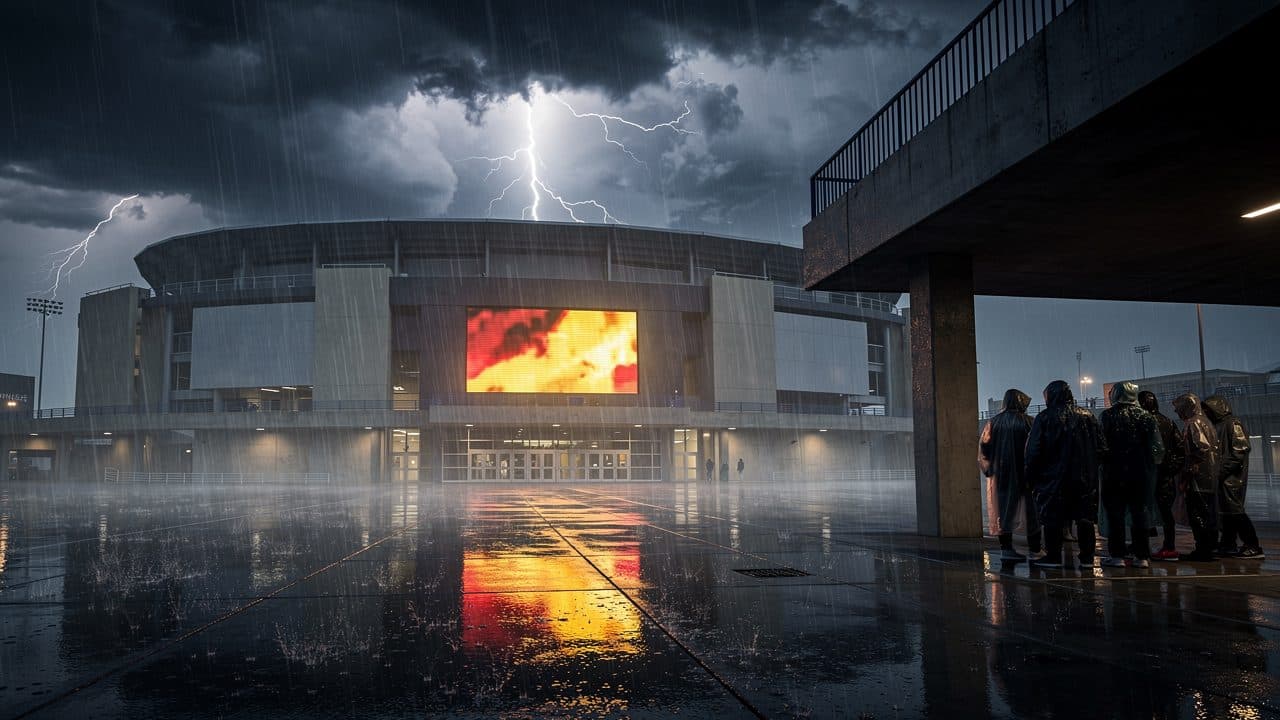 Severe thunderstorms over Philadelphia: World Cup match France vs. Iraq delayed