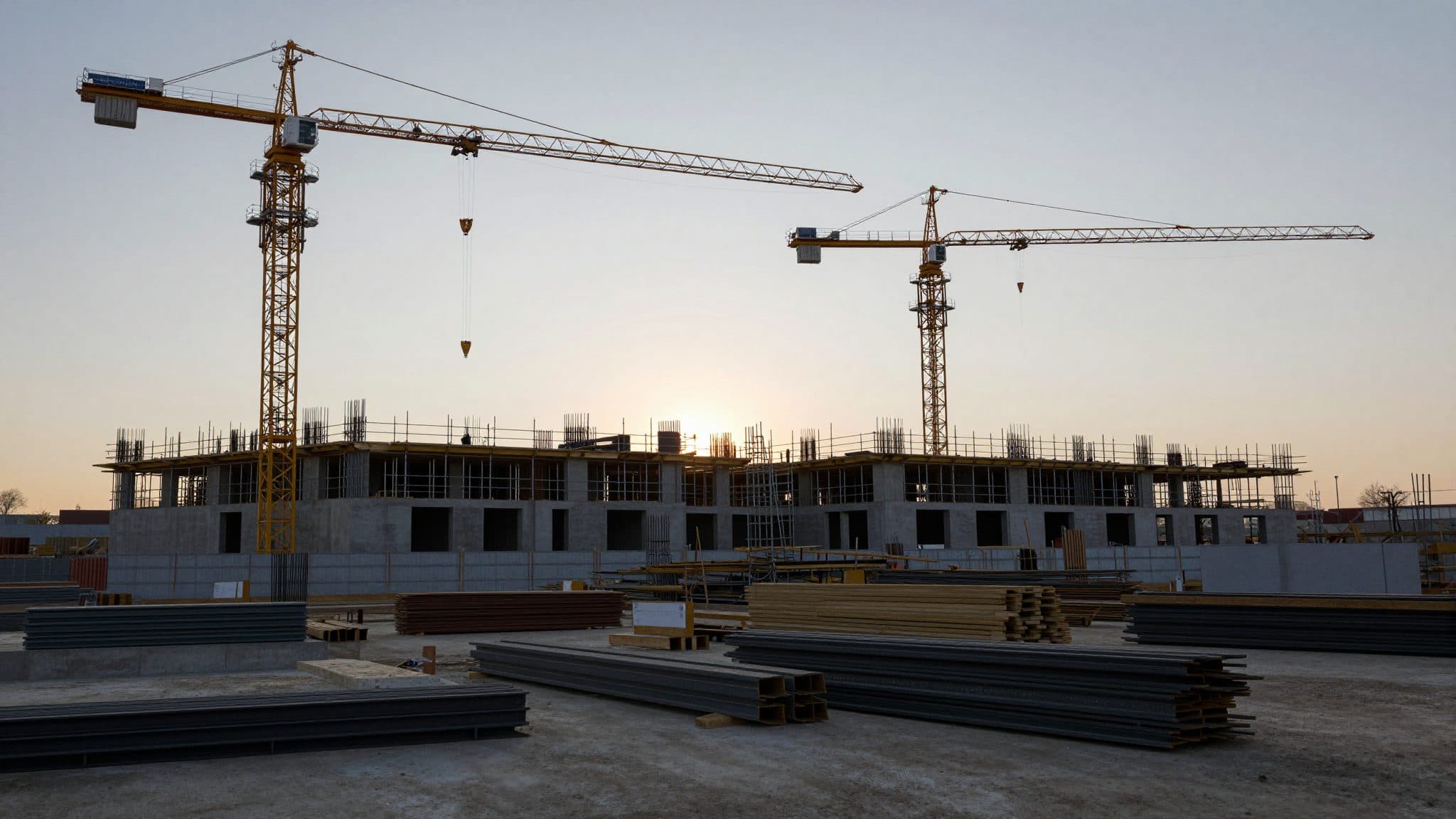 German main construction sector sees order intake rise in June after volatile year