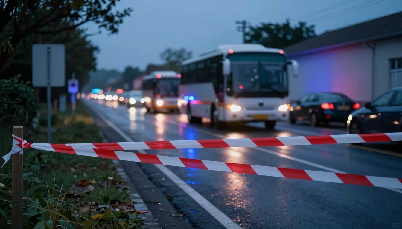Serious accident involving a postal bus and three cars in the district of Braunau am Inn