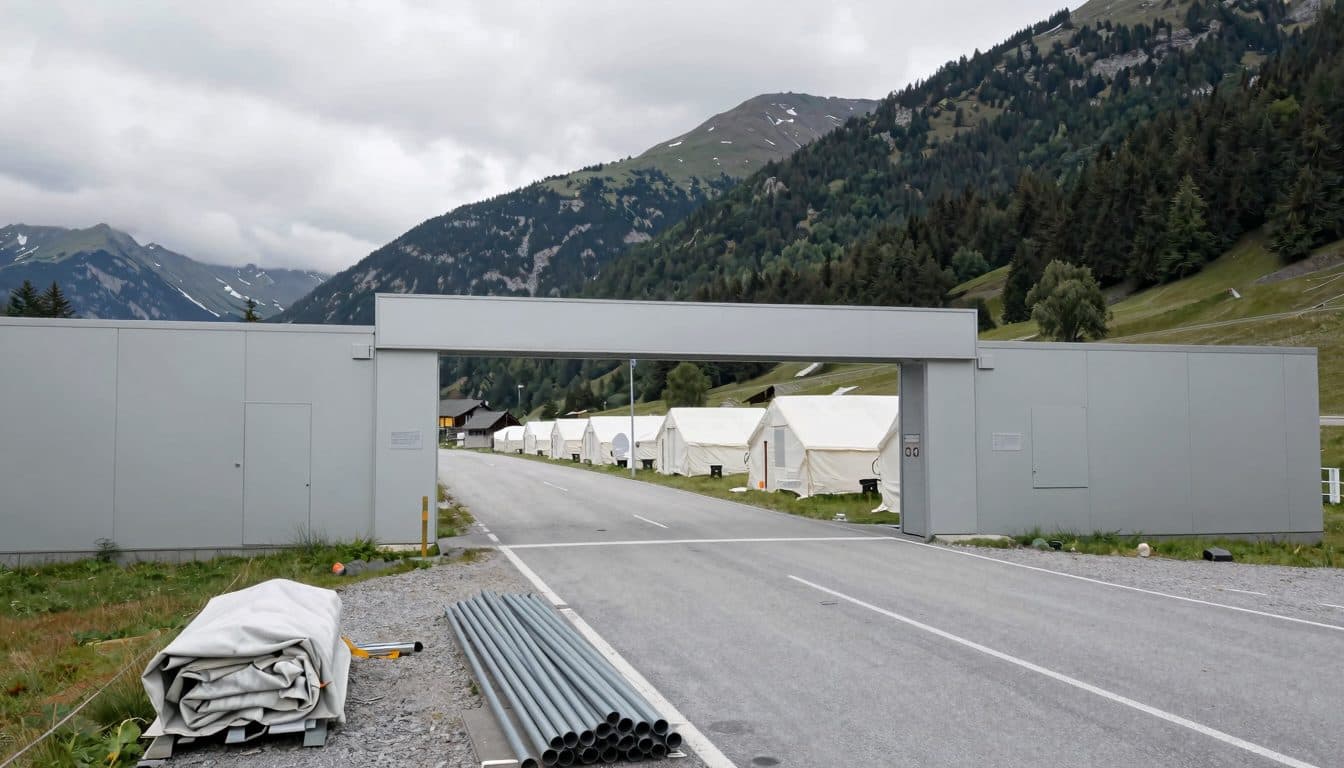 Carinthia dismantles provisional asylum tents at the Italian border