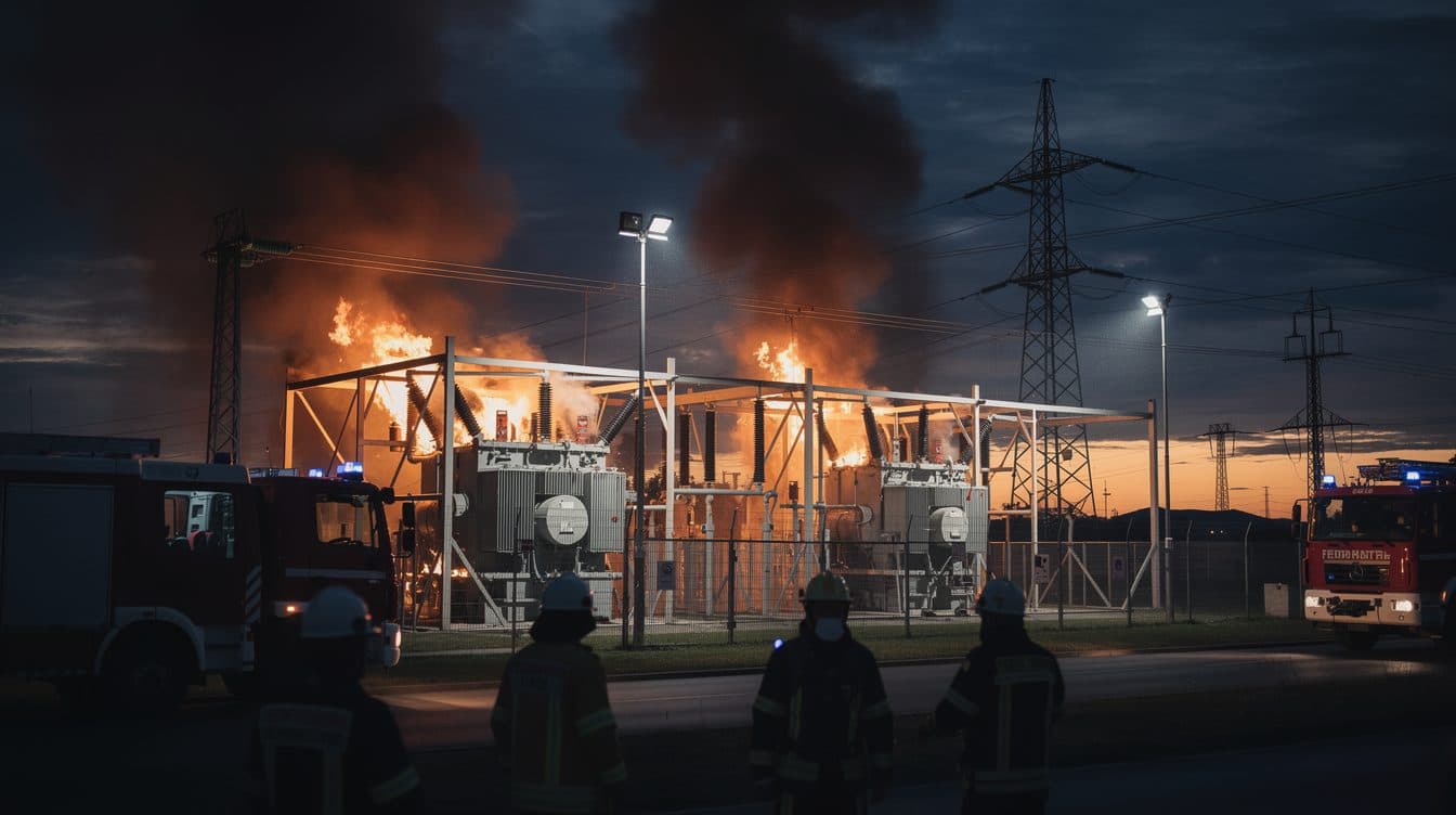 Reutlingen substation fire leaves tens of thousands without power as authorities investigate possible arson