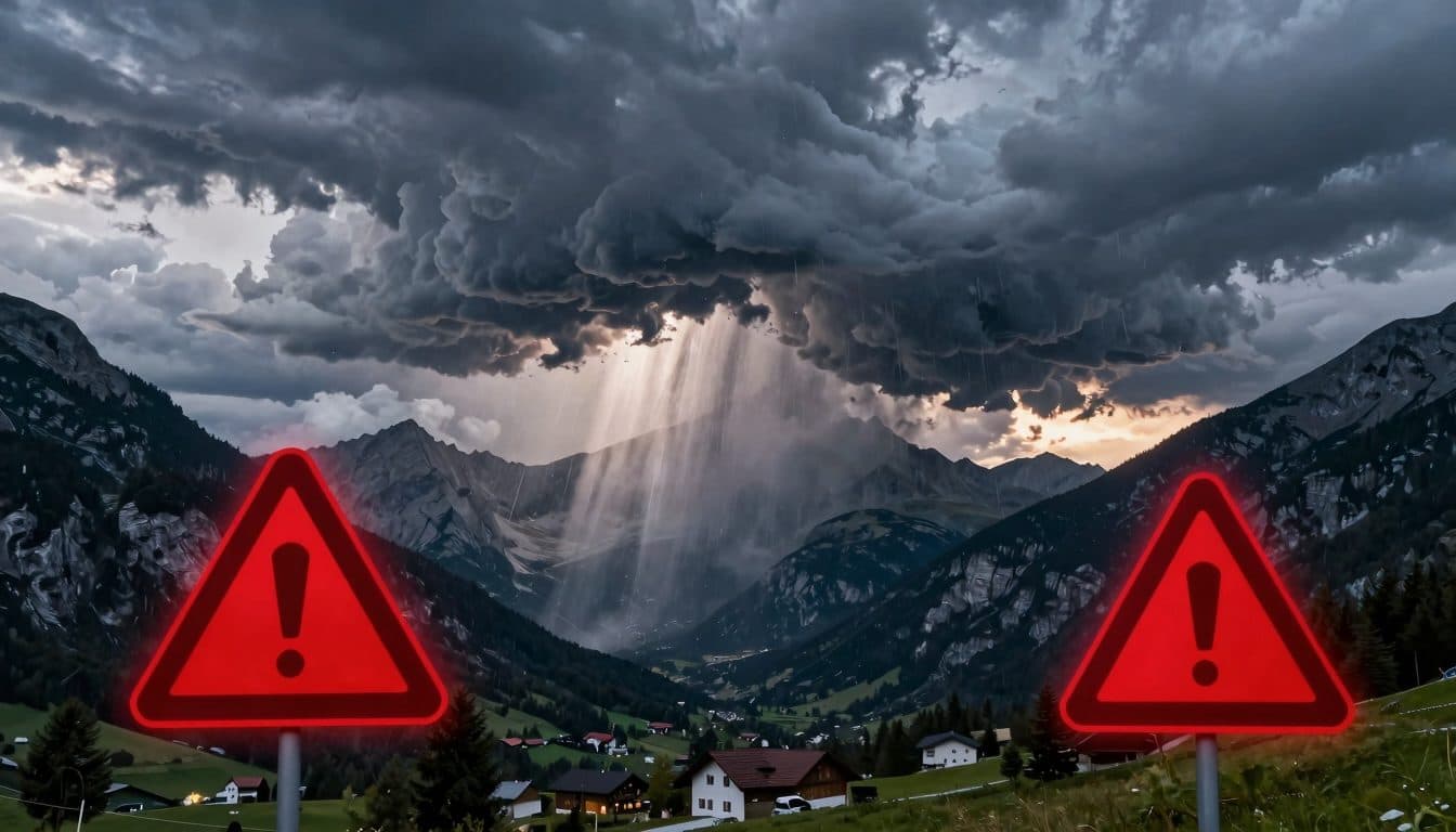 Red Severe Weather Warning for Parts of Carinthia – Severe Thunderstorms and Hail Expected