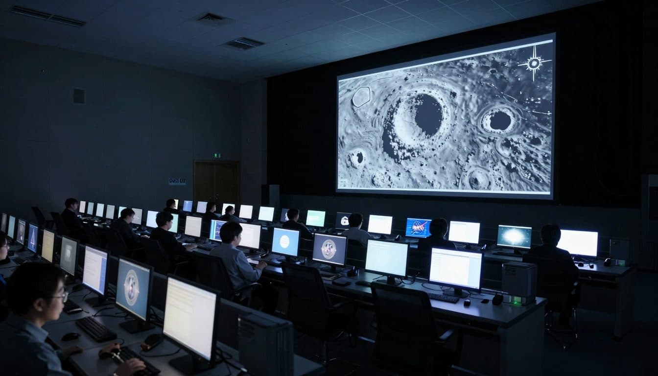 NASA's New Moon Image Shows Double Crater from SpaceX Rocket Impact