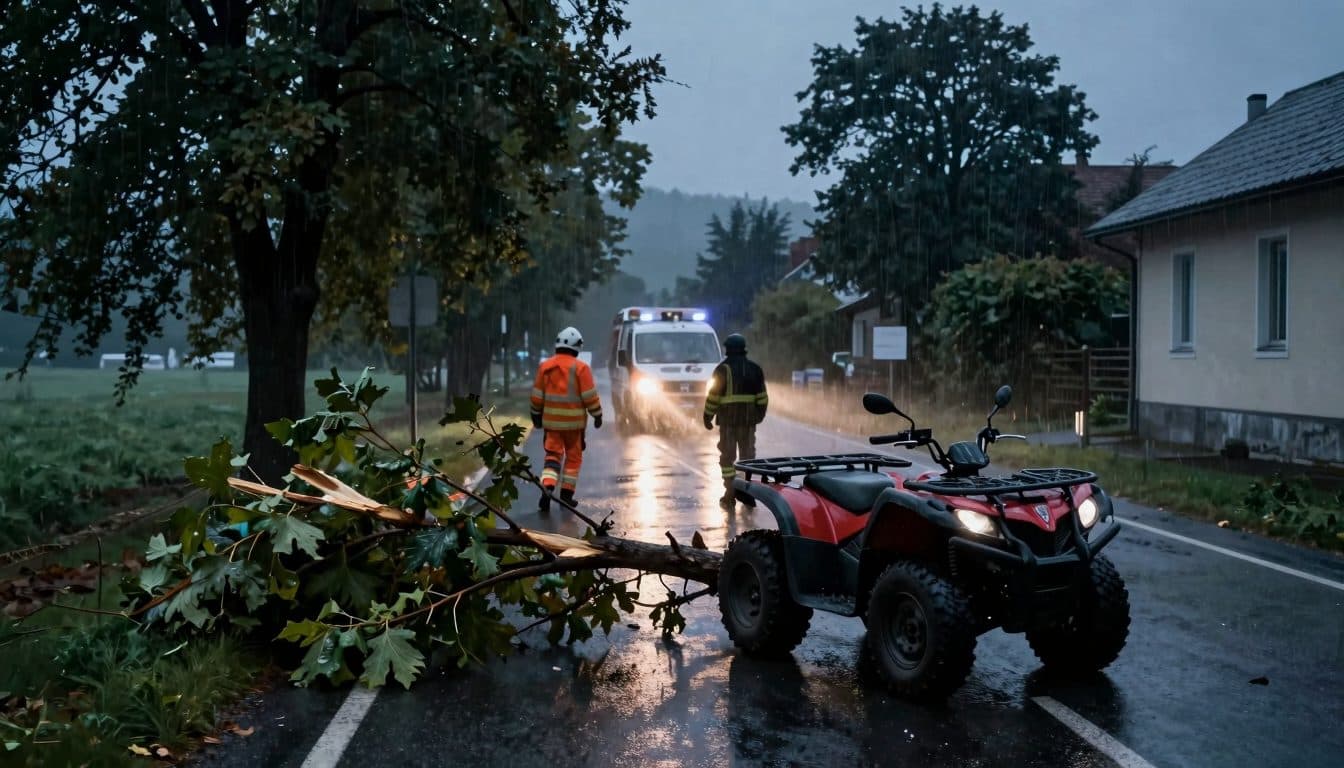 Fatal accident in Upper Austria: 26-year-old killed by chestnut tree branch during storm