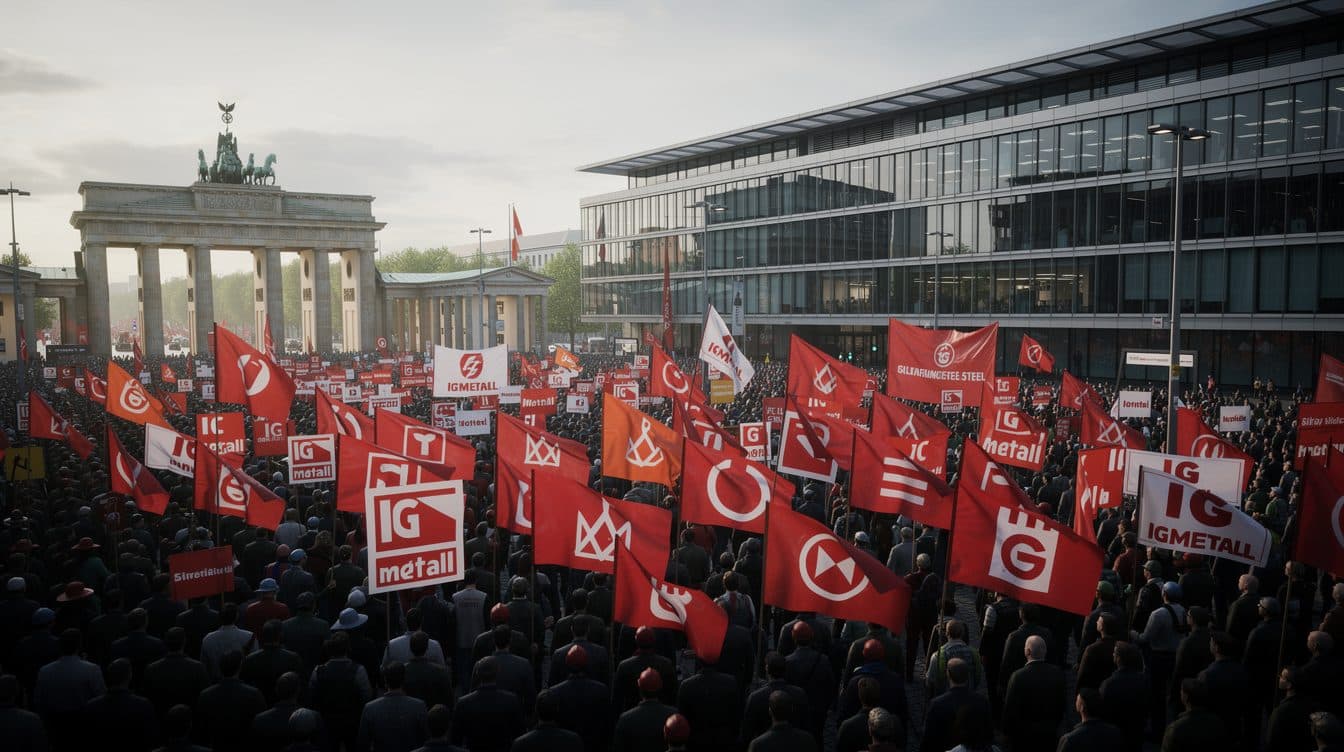 IG Metall mobilises steel workers in Berlin and Völklingen to demand action on industry crisis