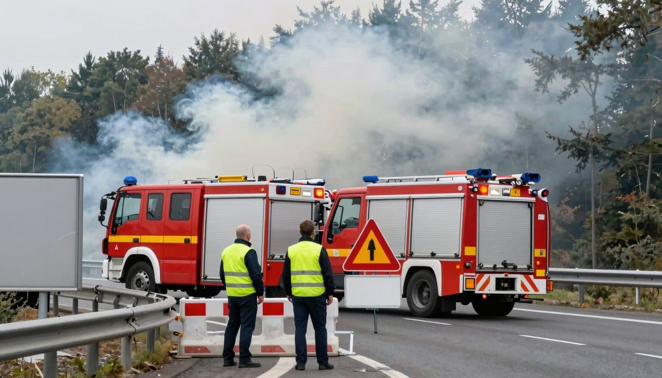 A7 Closure: Forest Fire near Hedemünden in the Göttingen District