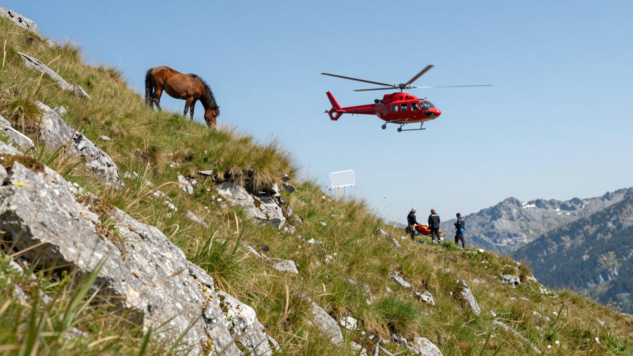 Pony kick triggers hiking accident in Vorarlberg: Man falls down steep slope