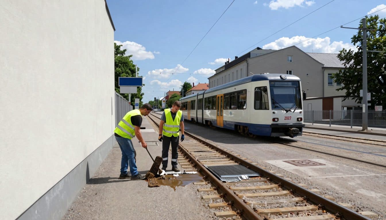 LVB cleans tram network after heat damage – Line 1 running again