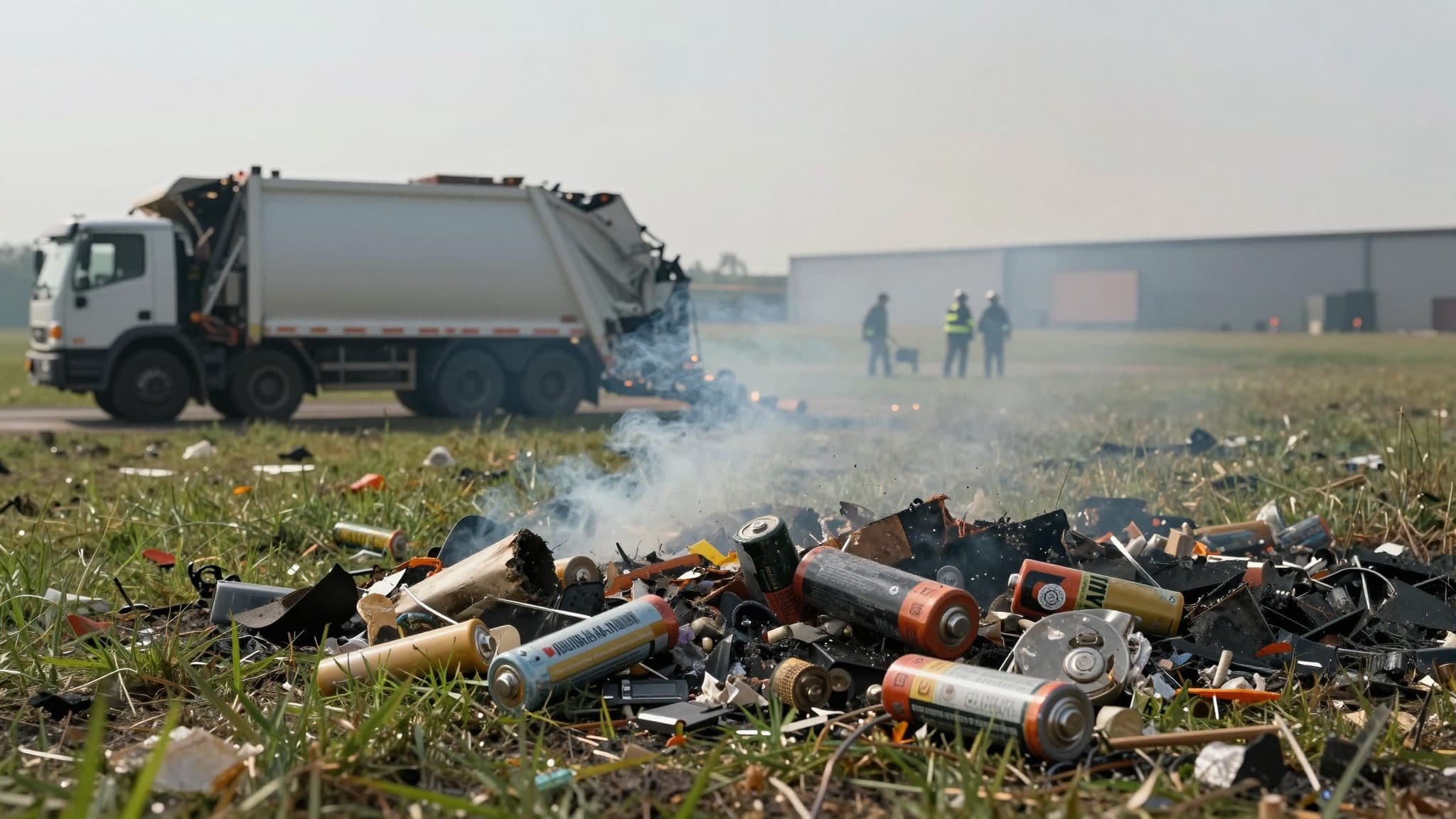 Improperly disposed battery triggers flame jet in garbage truck in Carinthia