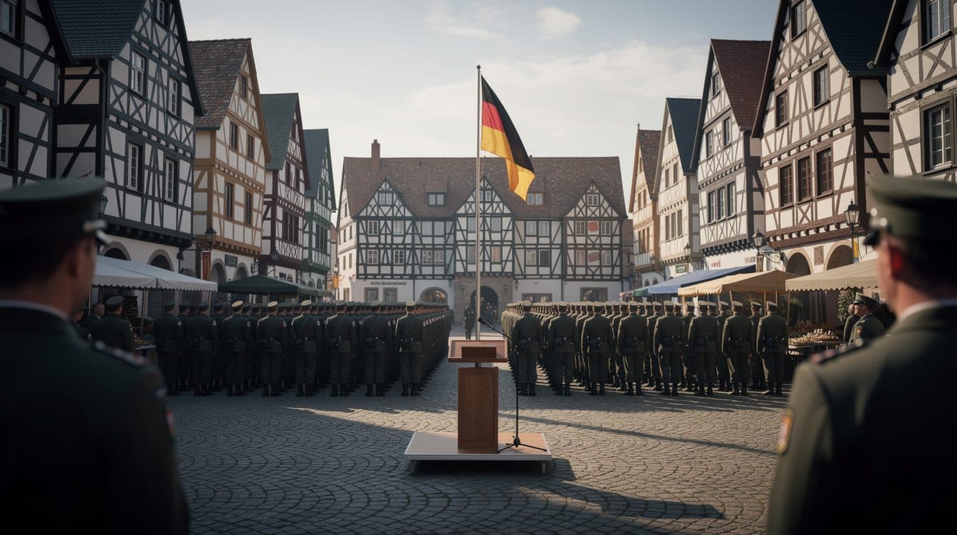 Merz campaigns for military readiness in Medebach and honors the Bundeswehr's public oath