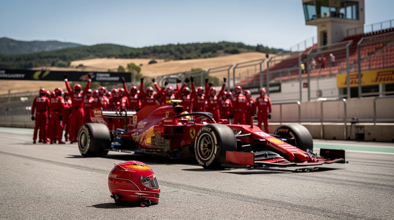 Hamilton celebrates his first Ferrari victory in Barcelona and ends a 686-day drought