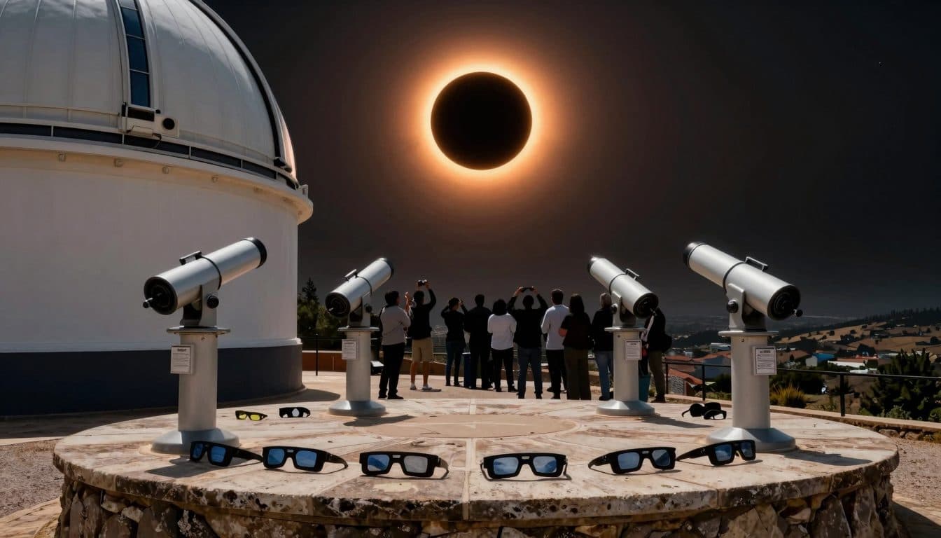 Total solar eclipse darkens skies over Spain as observers across Europe watch the spectacle
