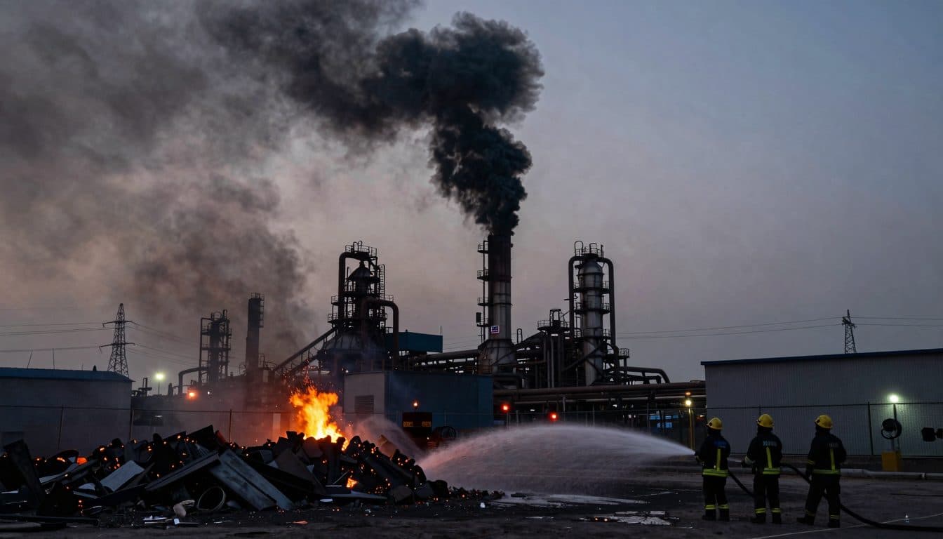 Major fire on Salzgitter AG premises: Scrap pile burns for hours