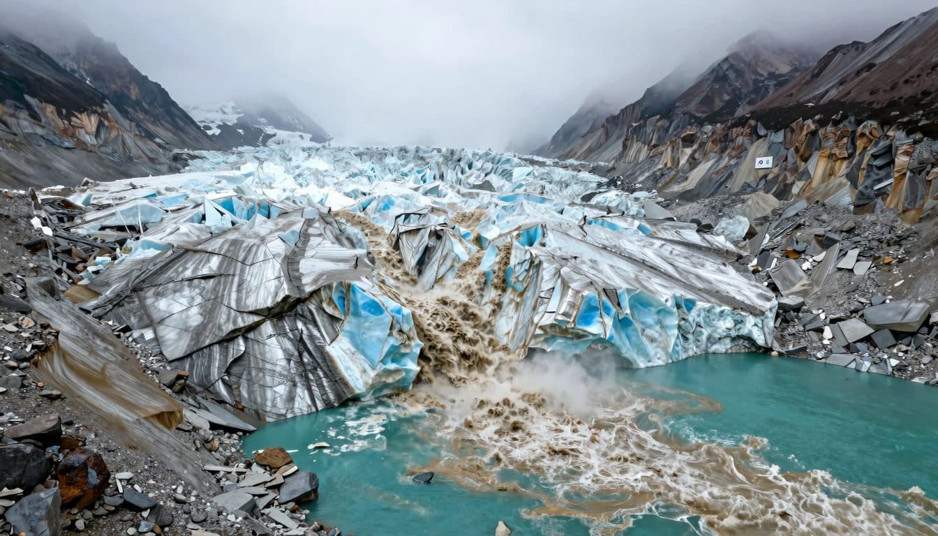 Melting glacier linked to deadly floods in Nepal as climate risks mount