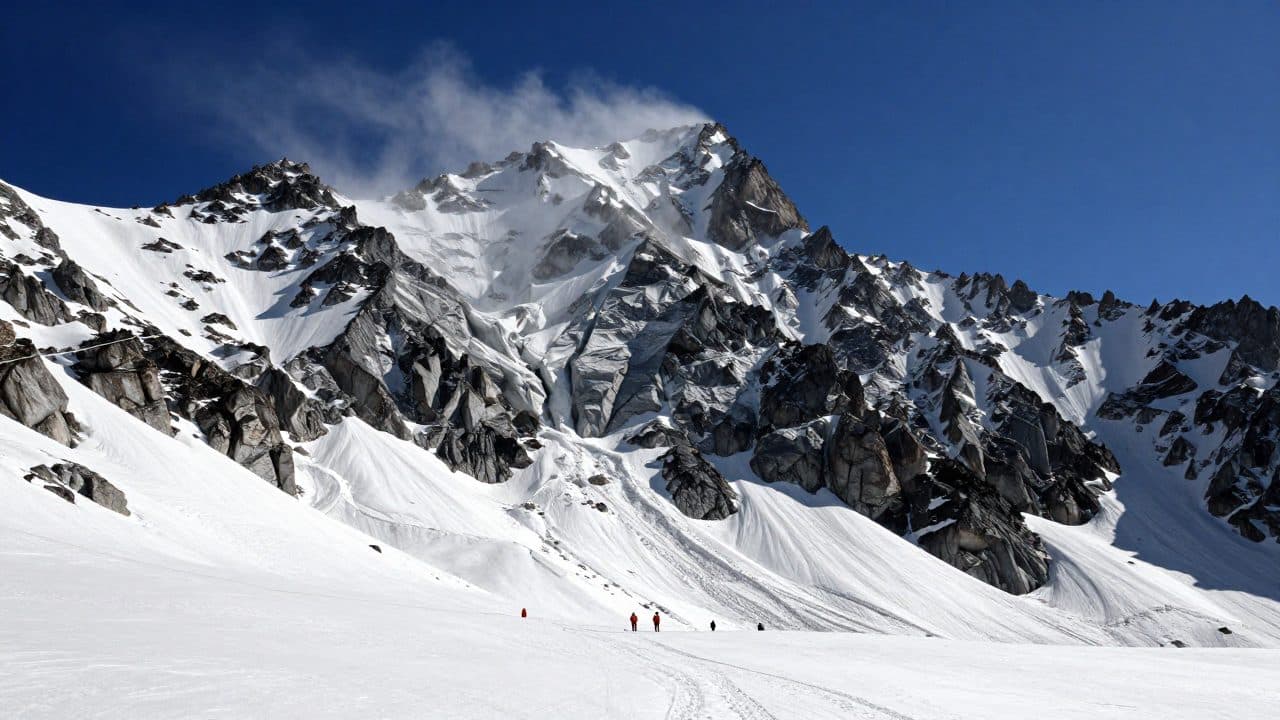Massive rockfall at the Zugspitze triggers a meter-high dust cloud