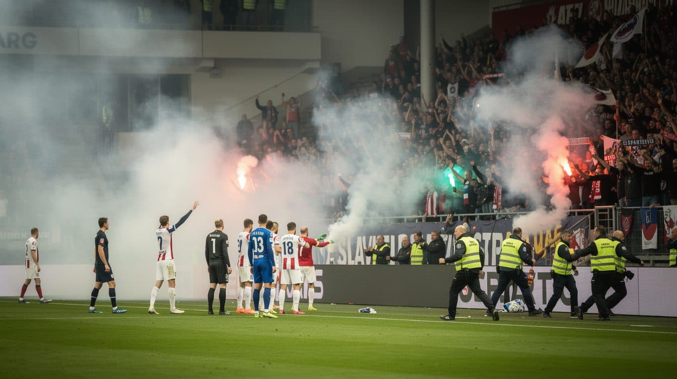 Slavia Prague Hit With Record Fine After Fan Riots Disrupt Title-Deciding Derby