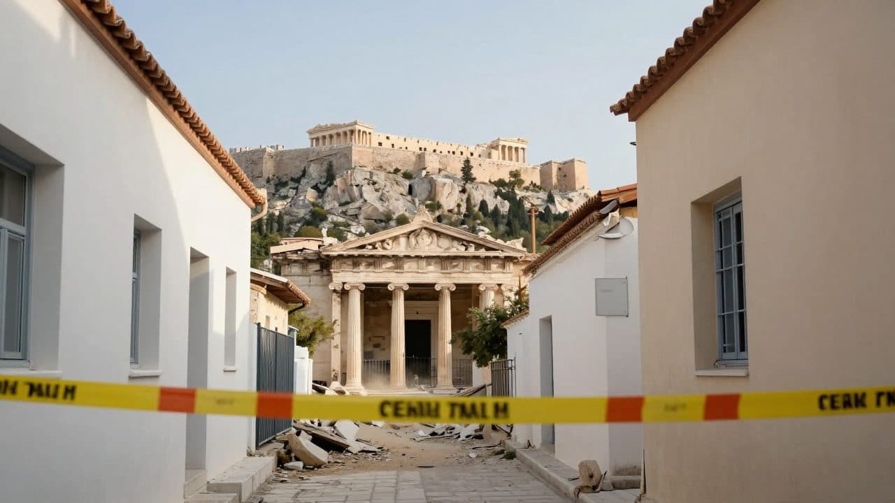 Powerful Explosion Rocks Athens Old Town District of Plaka