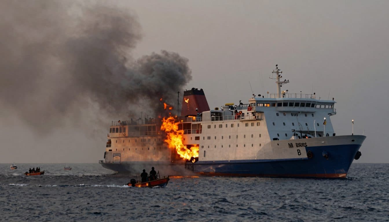 Ferry with more than 270 people catches fire between Java and Sulawesi – multiple dead and dozens missing
