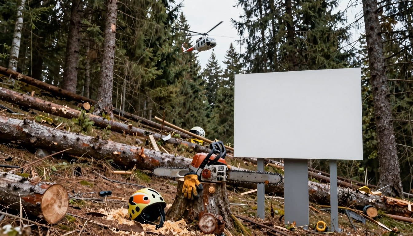 Forestry accident in Wildschönau: 44-year-old struck by tree and airlifted to hospital