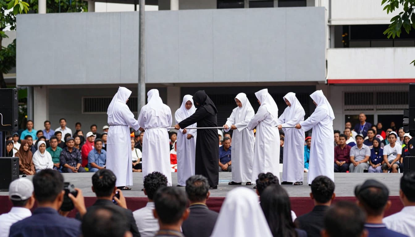 Sharia Court in Aceh Orders Unmarried Couple Caned After Viral Livestream Kiss