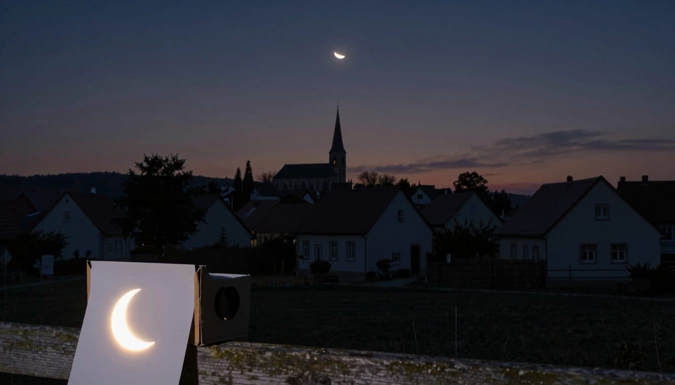 Partial Solar Eclipse and Perseid Peak Over Hesse on Wednesday Evening