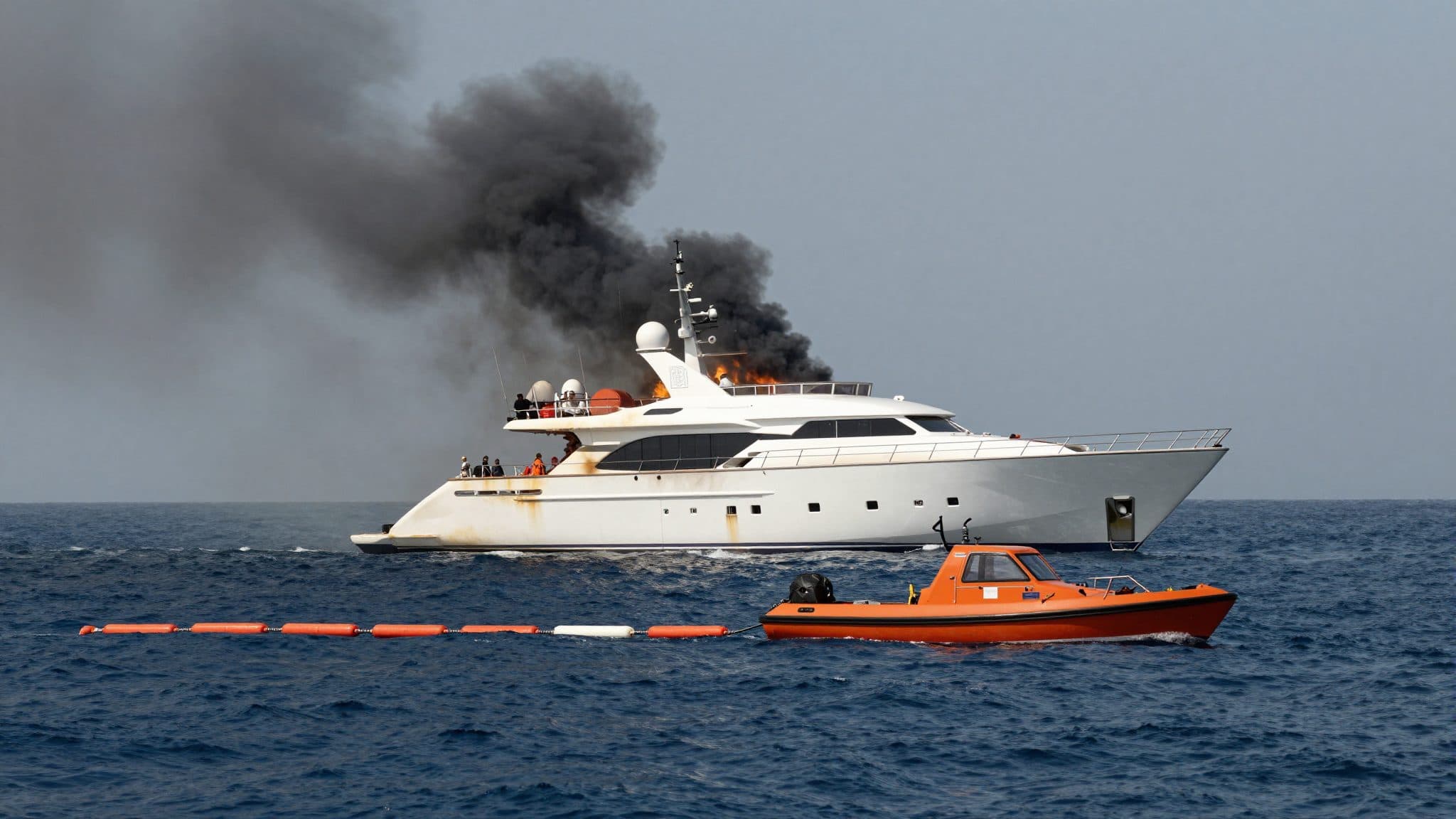 Yacht on Fire off Jesolo: Ten People Rescued, Boat Sunk