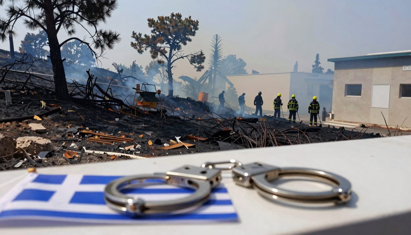 Two Men in Pre-Trial Detention After Forest Fire West of Athens