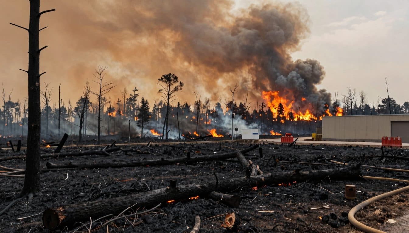 Wildfires break out across southern France, burning through farmland and forest