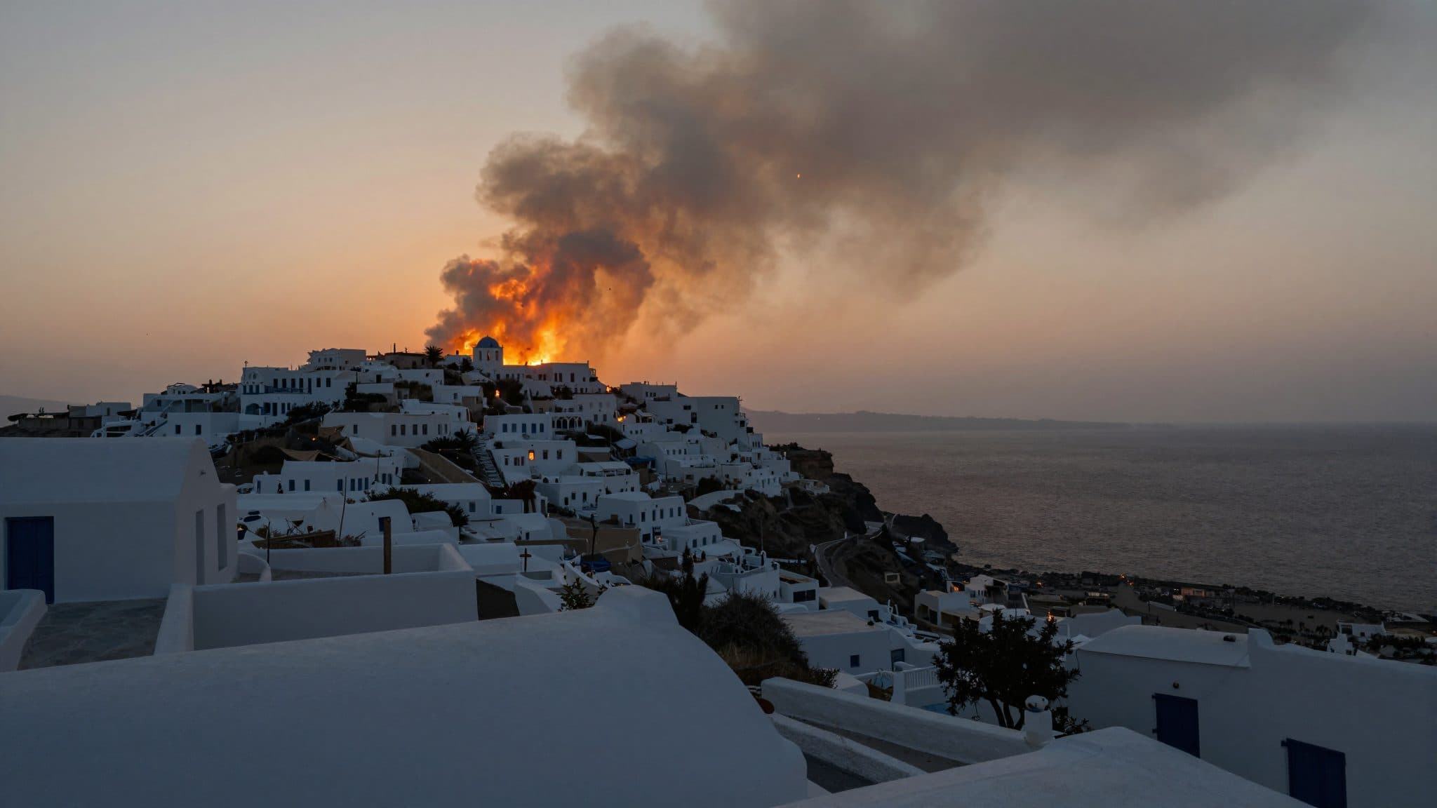 Forest Fire on Paros: Villages Evacuated, Residents Sent to Beaches