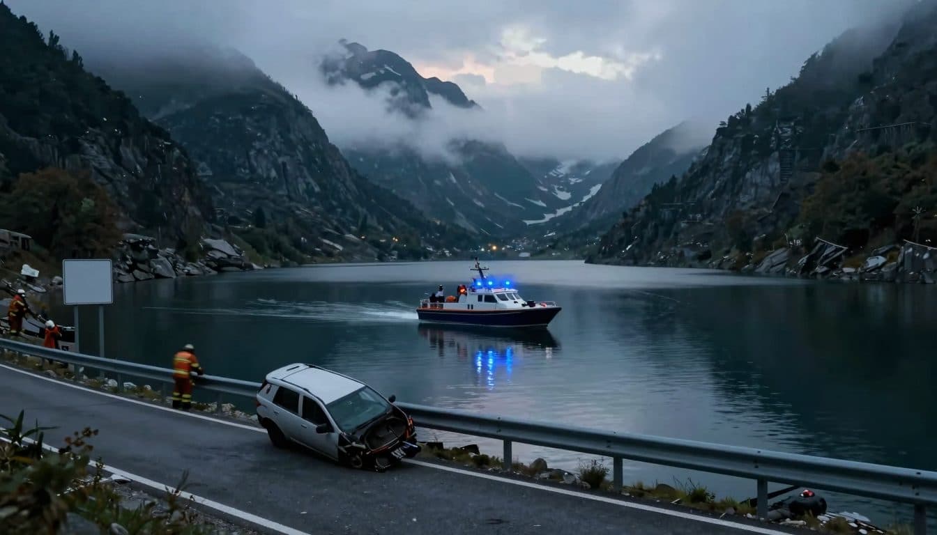 Car overturns in St. Johann – Search operation for missing driver